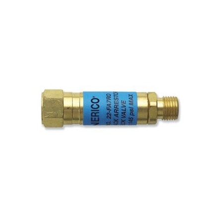 Gentec FLASHBACK ARRESTOR, Flashback Arrestor, Regulator Bushing Adapter, Oxy FA7RO
